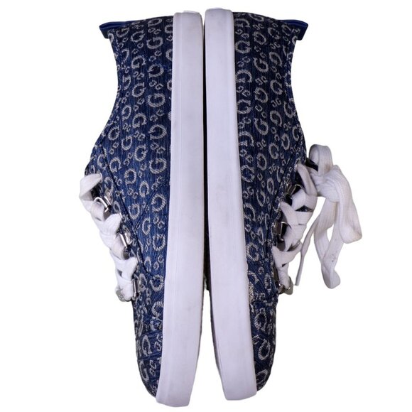Guess Los Angeles Blue Logo Pattern Low-Top Casual Shoe Sneaker 9.5 #452 - Picture 6 of 10